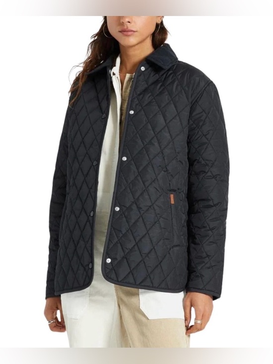 Brixton Jackets & Blazers - Brixton Women’s Cass Jacket Black Quilted Snap-Front Barn Style Size Small